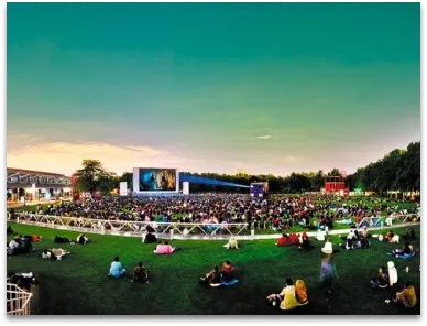 Image d'un festival Audiovisuel en pleine air